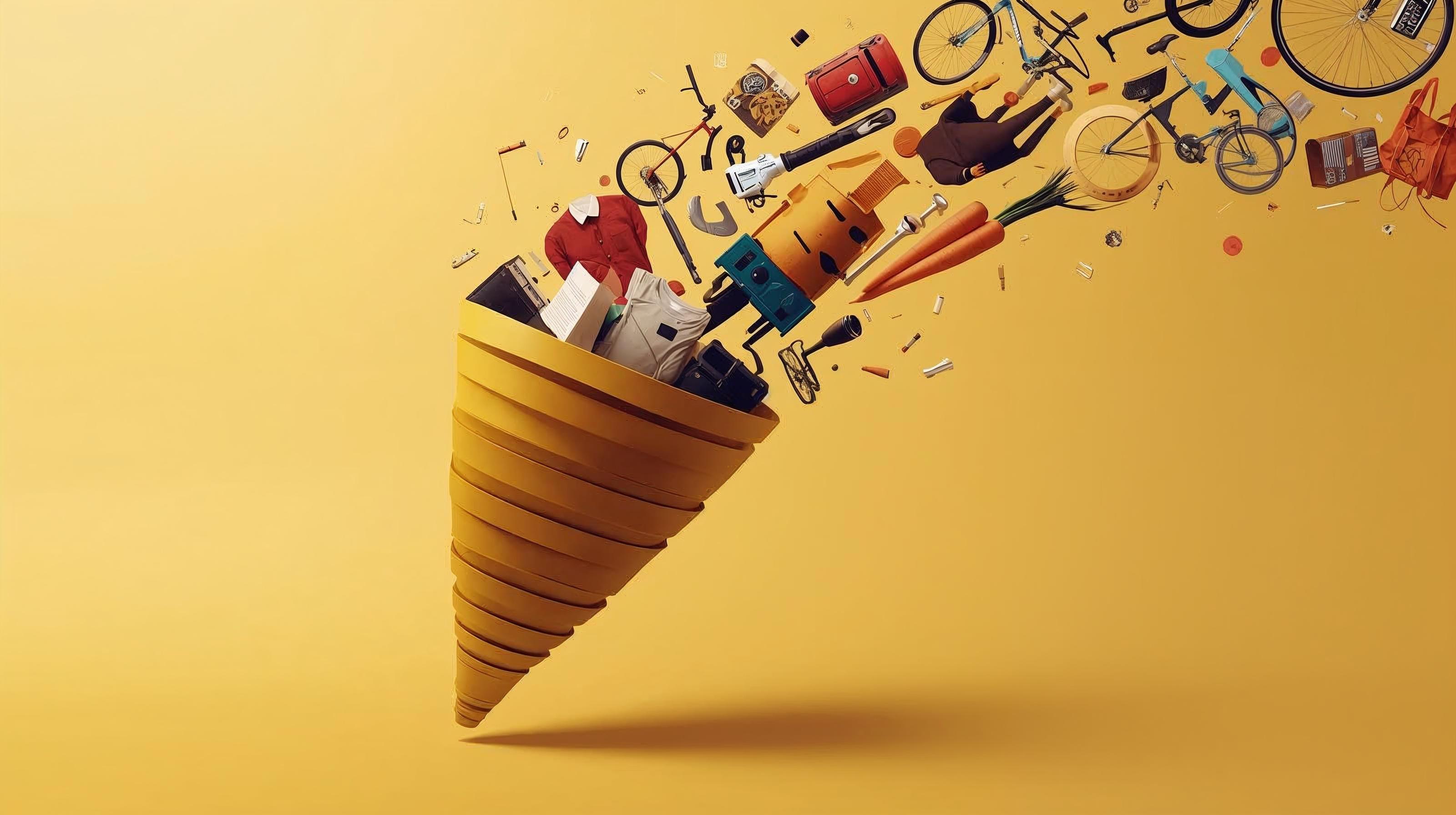 funnel of the circular economy